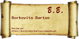 Borkovits Bartos névjegykártya
